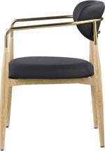 Ronda - Vegan Leather Upholstered Dining Arm Chair - Natural Legs