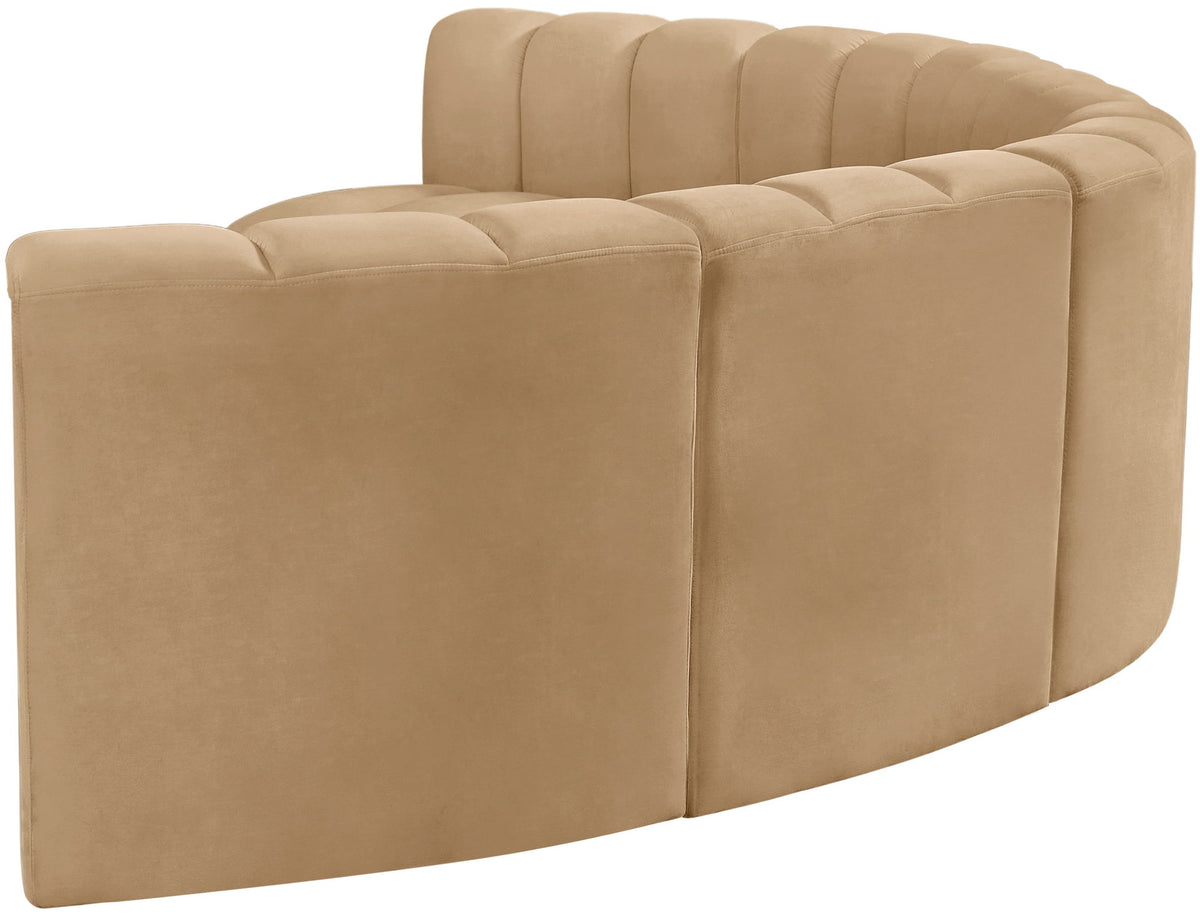 Arc - Velvet 6 Piece U-Shaped Modular Sofa