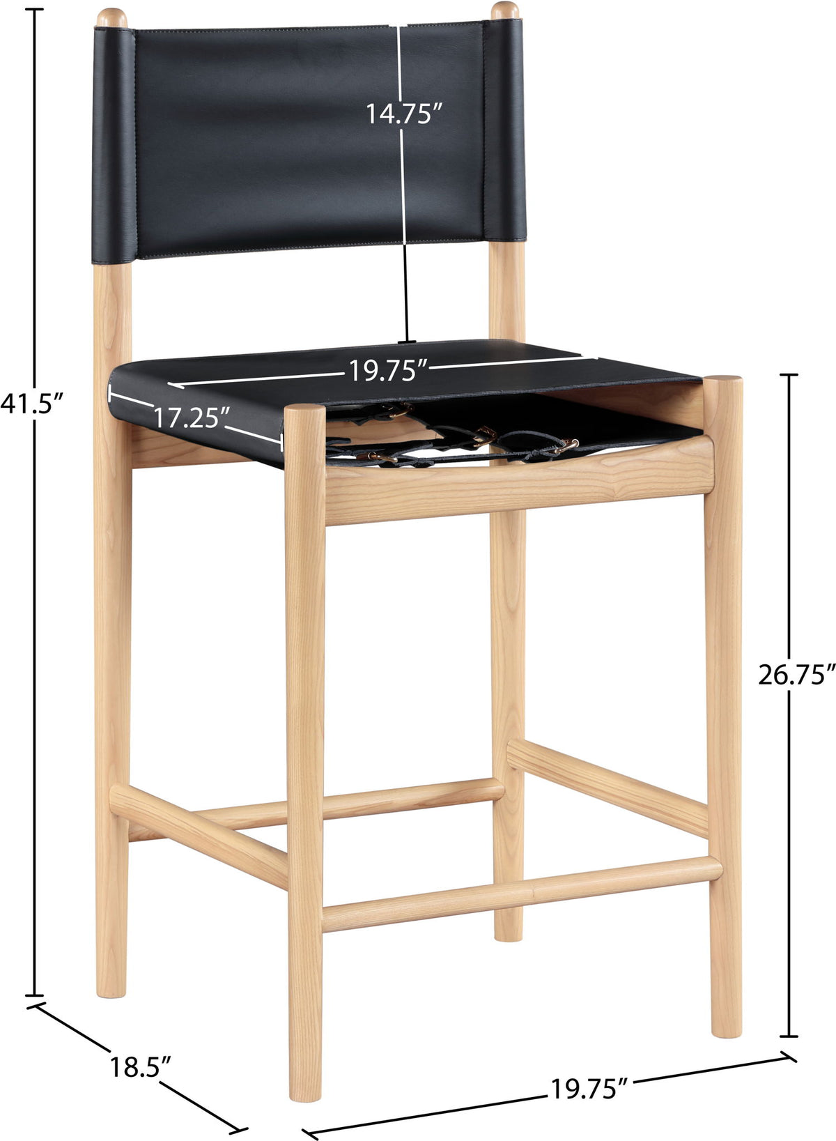 Rawlins - Counter Stool - Natural Frame