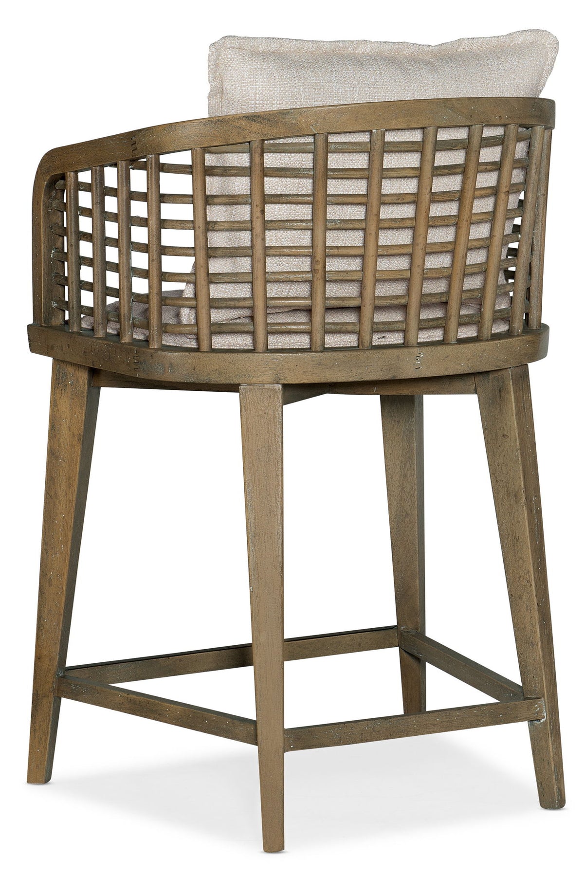Sundance - Barrel Back Counter Stool - Beige / Light Brown