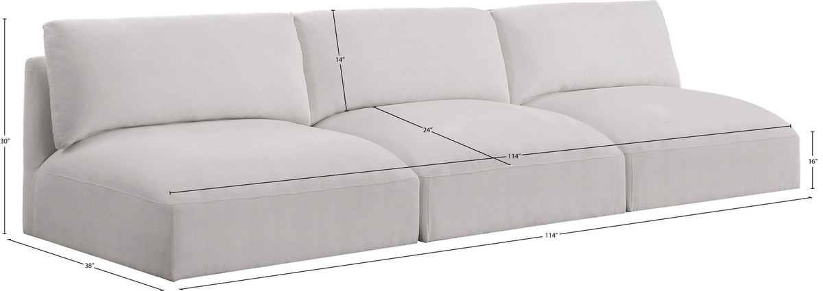 Ease - 3 Seat Modular Armless Sofa