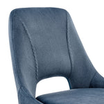 Lexi - Dining Room Accent Chair (Set of 4) - Blue Velvet / Black