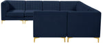 Alina - 8 Piece Velvet Modular Sectional