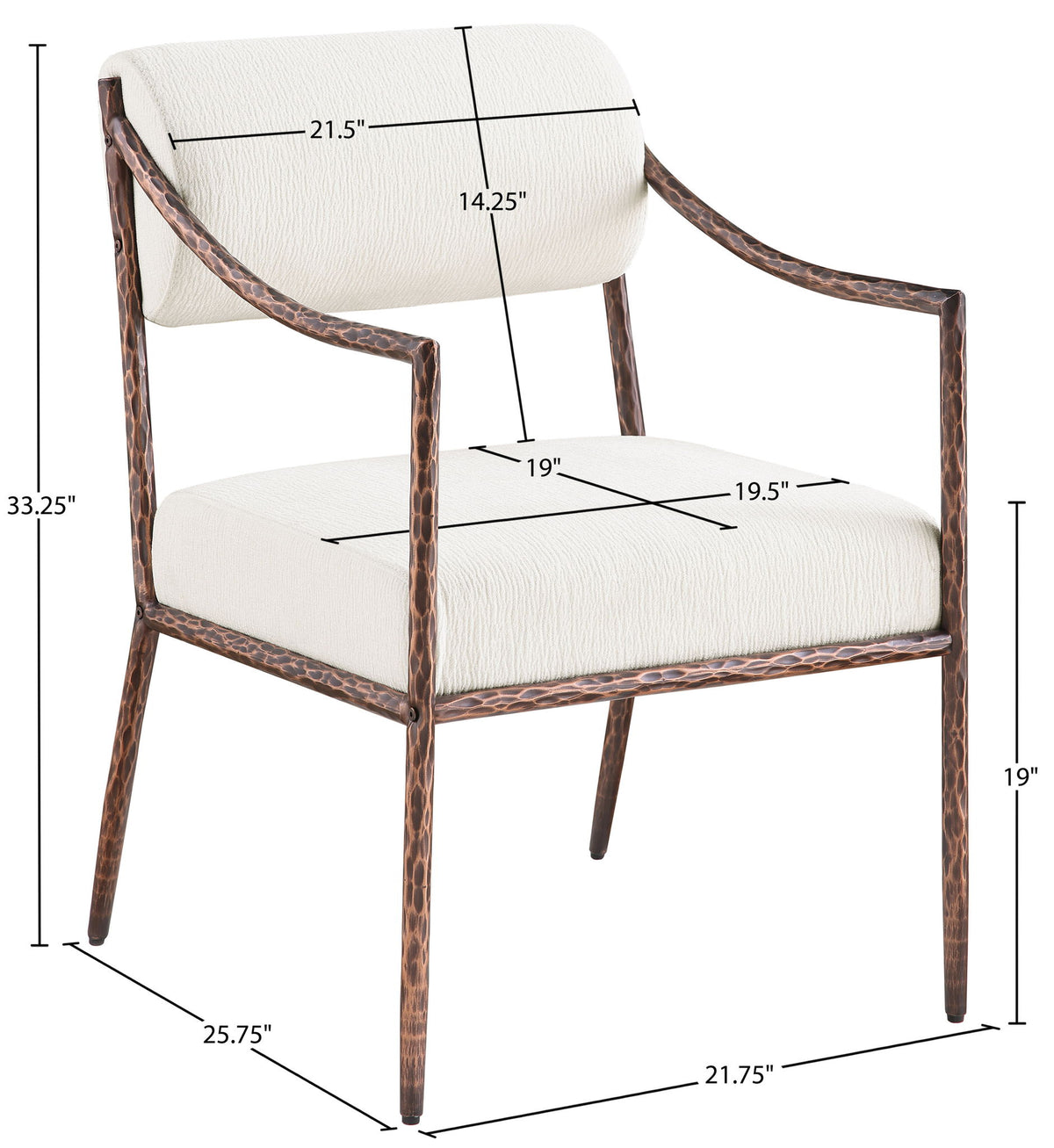 Bastille - Upholstered Dining Arm Chair (Set of 2) - Bronze Frame