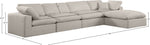 Comfy - 5 Piece Linen Modular Sectional With Chaise