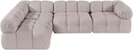 Orin - Fabric Velvet 4 Piece Modular Sectional