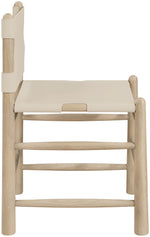 Santos - Vegan Leather Upholstered Dining Chair With Stained Natural Base (Set of 2)