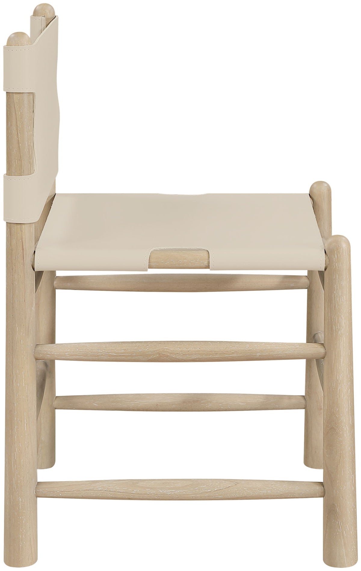 Santos - Vegan Leather Upholstered Dining Chair With Stained Natural Base (Set of 2)