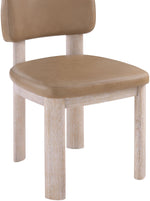 Paloma - Vegan Leather Upholstered Dining Chair (Set of 2) - Tan / Rich Natural
