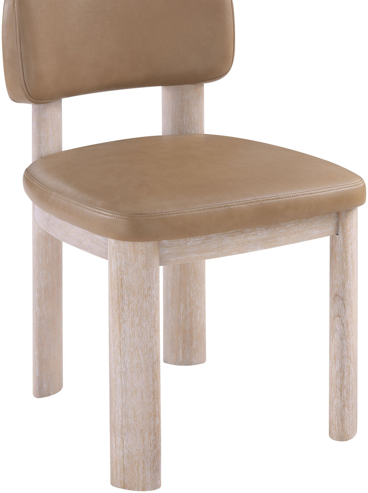Paloma - Vegan Leather Upholstered Dining Chair (Set of 2) - Tan / Rich Natural