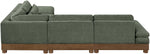Turin - Chenille Fabric Upholstered Modular Sectional - Green