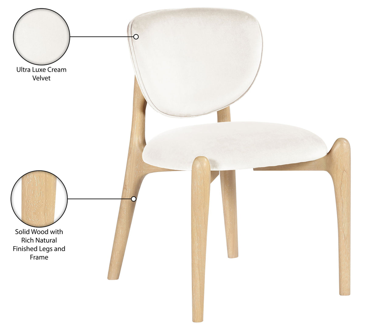 Velora - Upholstered Dining Chair (Set of 2) - Natural Base