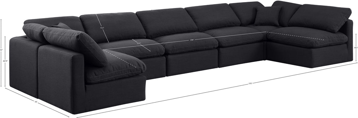 Indulge - Linen 7 Piece Modular U-Shaped Sectional