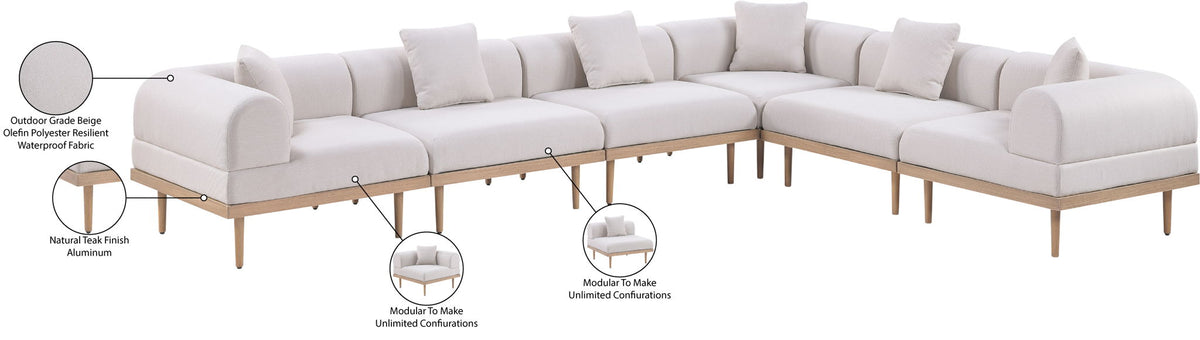 Laguna - 6 Piece 142" Outdoor Patio Modular Sectional