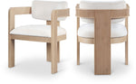 Sacha - Velvet Dining Chair With Natural Base (Set of 2)