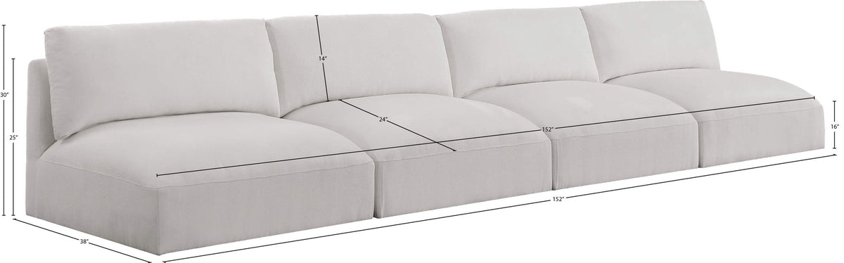 Ease - 4 Seat Modular Armless Sofa