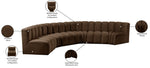 Arc - Velvet 6 Piece U-Shaped Modular Sofa