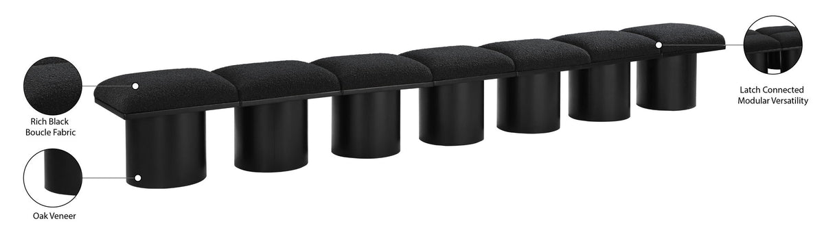Pavilion - 7 Piece Modular Bench With Black Base