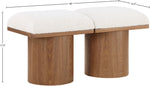 Pavilion - 2 Piece Modular Bench With Brown Base