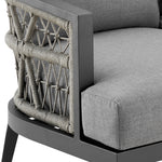 Zella - 4 Piece Outdoor Patio Conversation Set - Light Gray