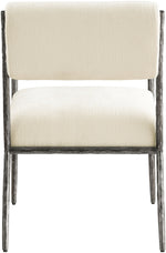 Bastille - Upholstered Dining Arm Chair (Set of 2) - Silver Frame