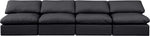 Indulge - Faux Leather 4 Seat Modular Armless Sofa