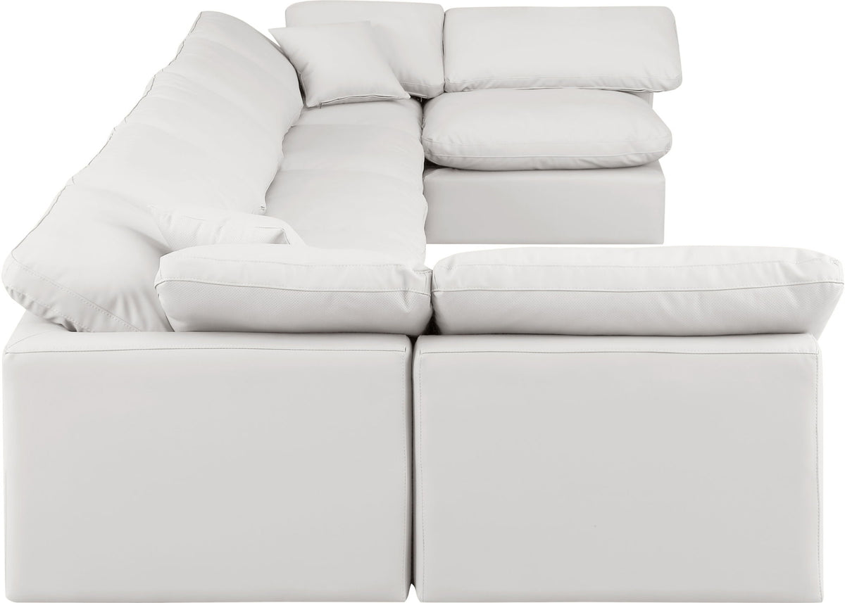 Indulge - Faux Leather 7 Piece Modular U-Shaped Sectional