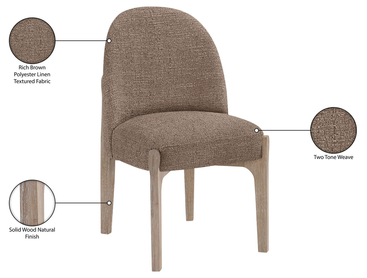 Torino - Upholstered Dining Chair With Brushed Natural Base (Set of 2)