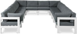 Nizuc - Outdoor Patio 12 Piece Modular Sectional With White Frame