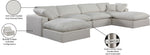 Comfy - 6 Piece Linen Modular Double Chaise Sectional