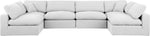 Comfy - 6 Piece Linen Modular Armless Sectional
