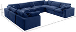 Comfy - 8 Piece Velvet Modular Sectional