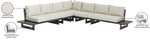 Maldives - 5 Piece Water Resistant Outdoor Patio Modular Sectional With Gray Base