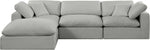 Comfy - 4 Piece Linen Fabric Modular Sectional With Chaise