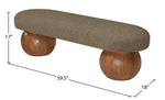Bowie - Bench - Dark Brown Legs