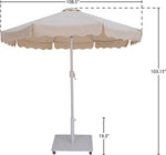Amalfi - Aluminum Patio Umbrella - White Base / White Pole