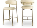 Lupita - Counter Stool With Brushed Gold Frame (Set of 2)