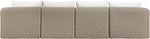 Seacrest - Olefin Water Resistant Fabric And Wicker 4 Piece Outdoor Patio Modular Sofa