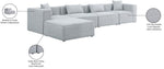 Cube - Linen 5 Piece Modular Sectional With Chaise