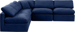 Indulge - Velvet 5 Piece Modular Corner Armless Sectional