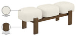 Woodcrest - Vegan Leather Upholstered Bench - Painted Brown Walnut Base