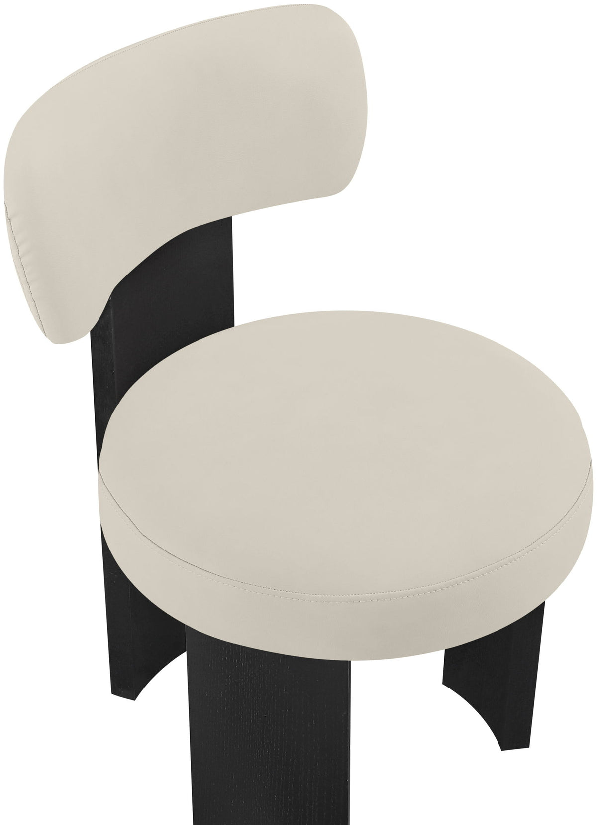Atelier - Vegan Leather Upholstered Dining Chair (Set of 2) - Taupe / Painted Black
