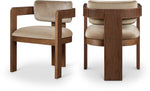 Sacha - Velvet Dining Chair With Brown Base (Set of 2)