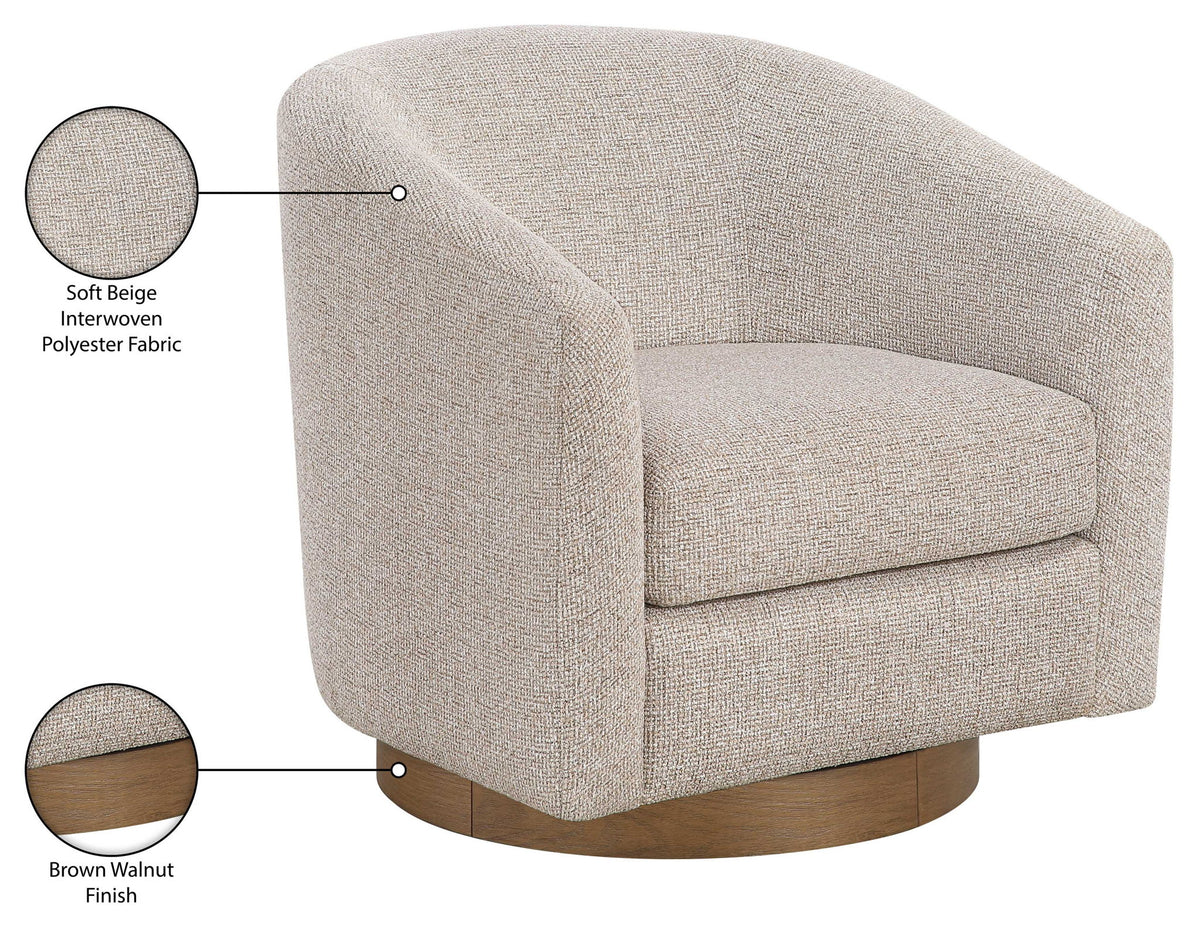 Modra - Performance Fabric Upholstered Swivel Accent Chair