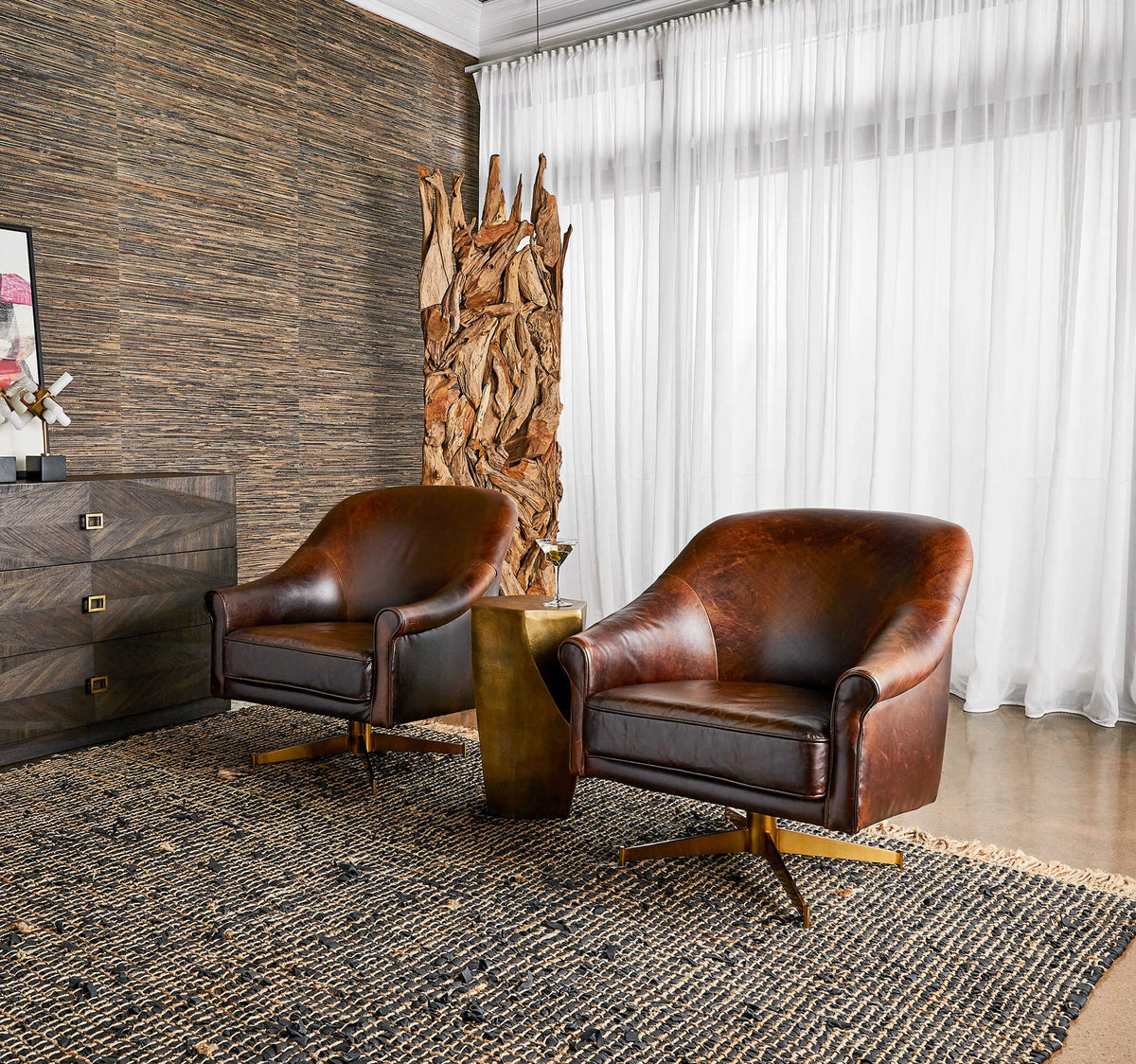 Ellington - Swivel Chair - Brown