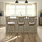 Isla - 26" Putty Brown Counter Height Rubberwood Swivel Barstool