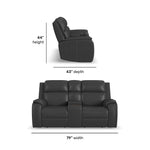Ziggy - Power Reclining Loveseat With Console, Power Headrest, Lumbar, Heat & Massage