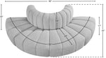 Arc - Boucle Fabric 4 Piece Modular Sofa