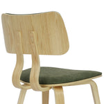 Jaguar - Curved Back Wood Dining Chair With Faux Leather Seat