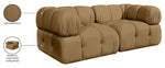 Orin - Velvet Performance Fabric Upholstered 2 Piece Modular Sofa (2 Corner Chairs)